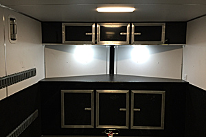 LED lighting under overhead cabinet